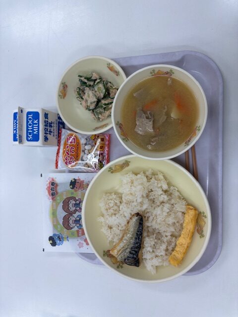 節分にあわせた給食　給食センターの皆さん、ありがとうございます。